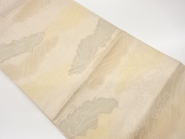 JAPANESE KIMONO / KIMONO FOR SUMMER WAVE / AUTUMN LEAVES PATTERN WOVEN